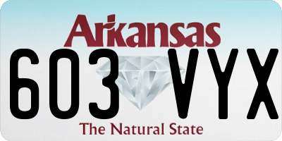 AR license plate 603VYX