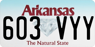 AR license plate 603VYY