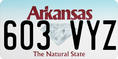 AR license plate 603VYZ