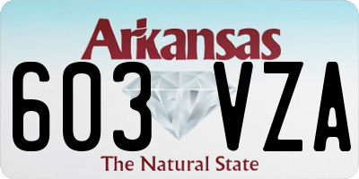 AR license plate 603VZA