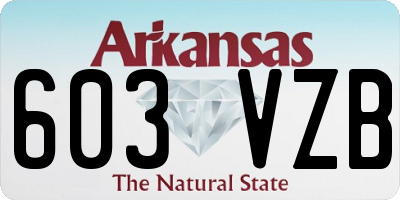 AR license plate 603VZB