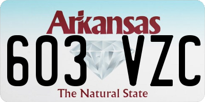 AR license plate 603VZC