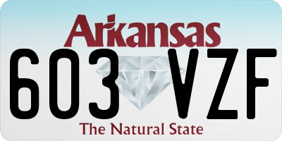 AR license plate 603VZF
