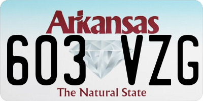 AR license plate 603VZG