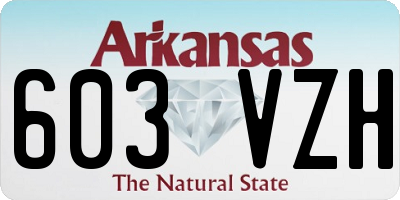 AR license plate 603VZH