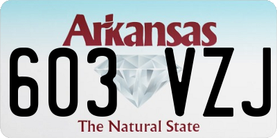 AR license plate 603VZJ