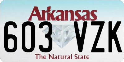 AR license plate 603VZK