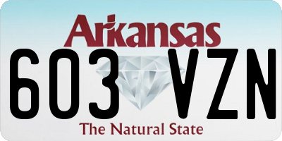 AR license plate 603VZN