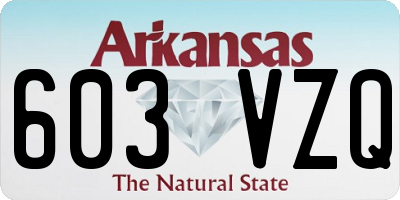 AR license plate 603VZQ