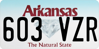 AR license plate 603VZR