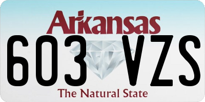 AR license plate 603VZS