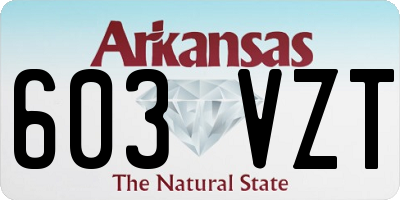 AR license plate 603VZT