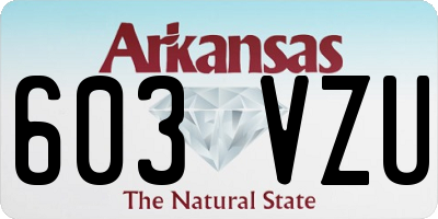 AR license plate 603VZU