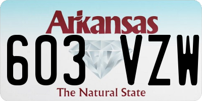AR license plate 603VZW