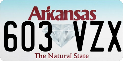 AR license plate 603VZX