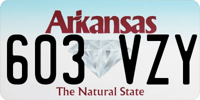 AR license plate 603VZY