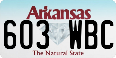 AR license plate 603WBC