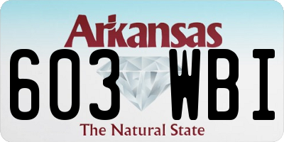 AR license plate 603WBI