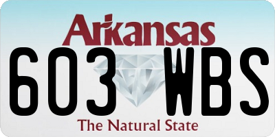 AR license plate 603WBS
