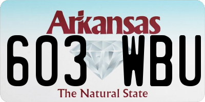 AR license plate 603WBU