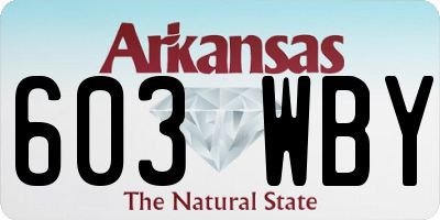 AR license plate 603WBY