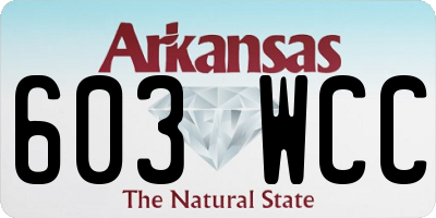 AR license plate 603WCC