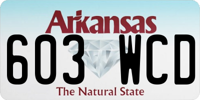 AR license plate 603WCD