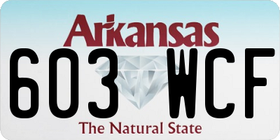 AR license plate 603WCF