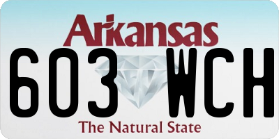 AR license plate 603WCH