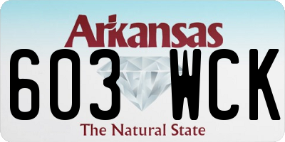 AR license plate 603WCK