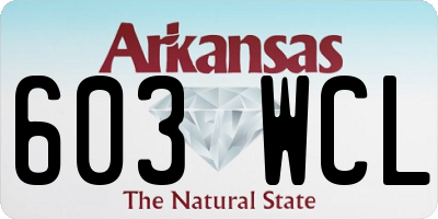 AR license plate 603WCL