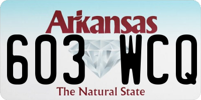 AR license plate 603WCQ