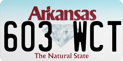 AR license plate 603WCT