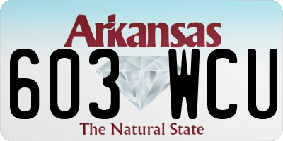 AR license plate 603WCU