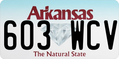 AR license plate 603WCV