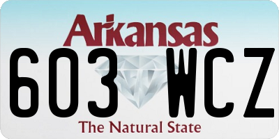 AR license plate 603WCZ