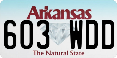 AR license plate 603WDD