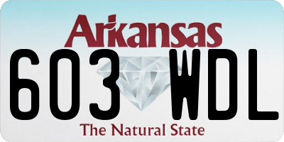 AR license plate 603WDL