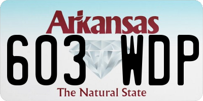 AR license plate 603WDP