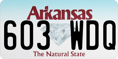 AR license plate 603WDQ