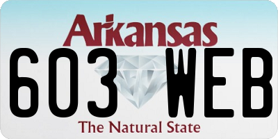 AR license plate 603WEB