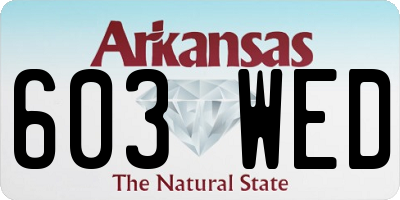 AR license plate 603WED