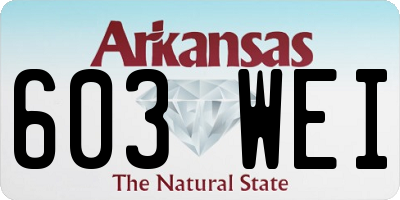 AR license plate 603WEI