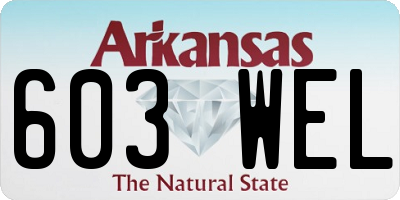 AR license plate 603WEL