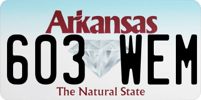 AR license plate 603WEM