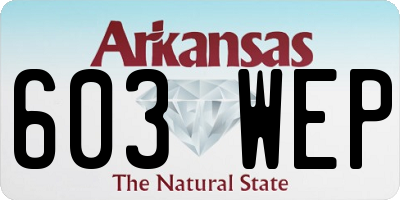 AR license plate 603WEP