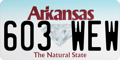 AR license plate 603WEW