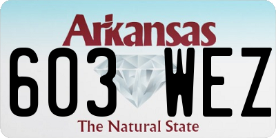 AR license plate 603WEZ