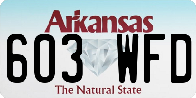 AR license plate 603WFD
