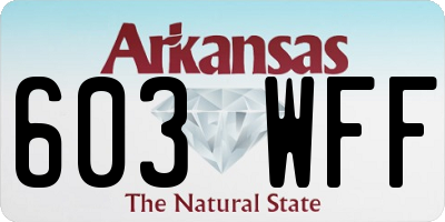 AR license plate 603WFF